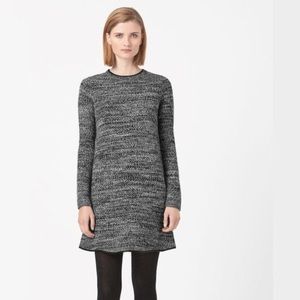 COS | Leather Trim Knit Dress